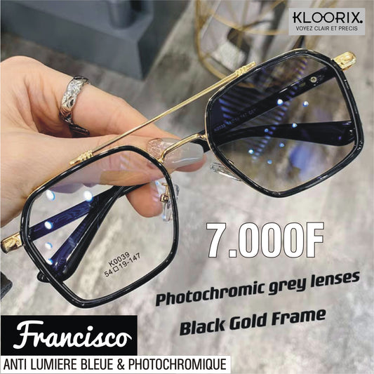 Lunettes Francisco (photogray & Anti Lumière Bleue)