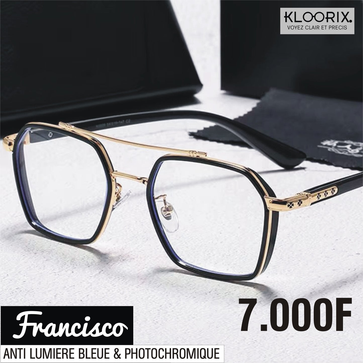 Lunettes Francisco (photogray & Anti Lumière Bleue)