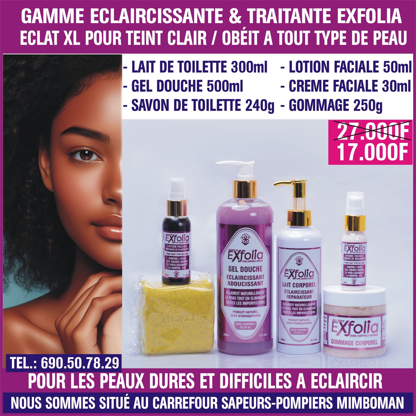 Gamme Exlolia Eclat XL (Pour teint Clair)